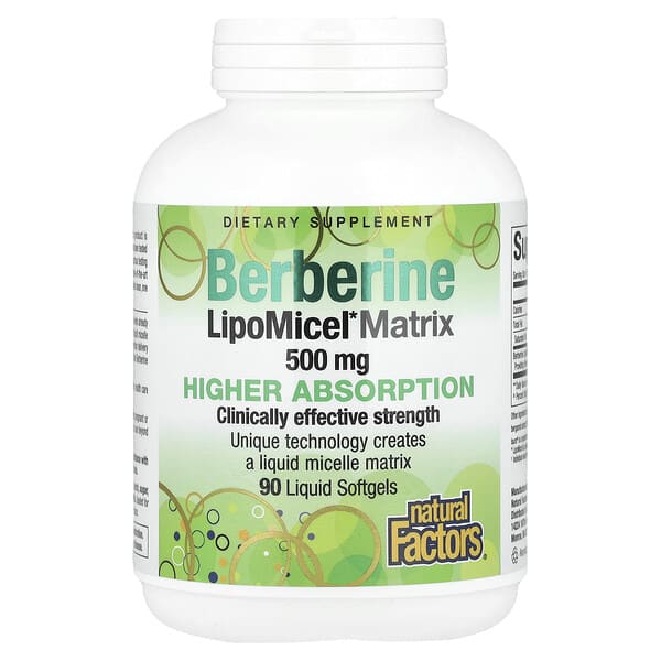 Natural Factors, Berberine LipoMicel Matrix, 90 Liquid Softgels