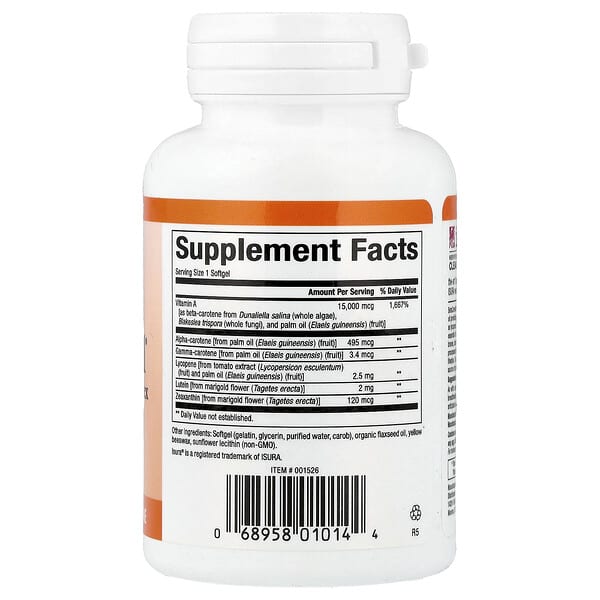 Alternative view of Natural Factors, BetaCareAll®, 15,000 mcg, 90 Softgels