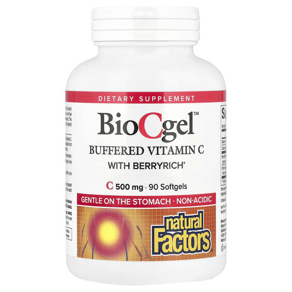 Natural Factors, BioCgel™, Buffered Vitamin C with BerryRich®, 90 Softgels