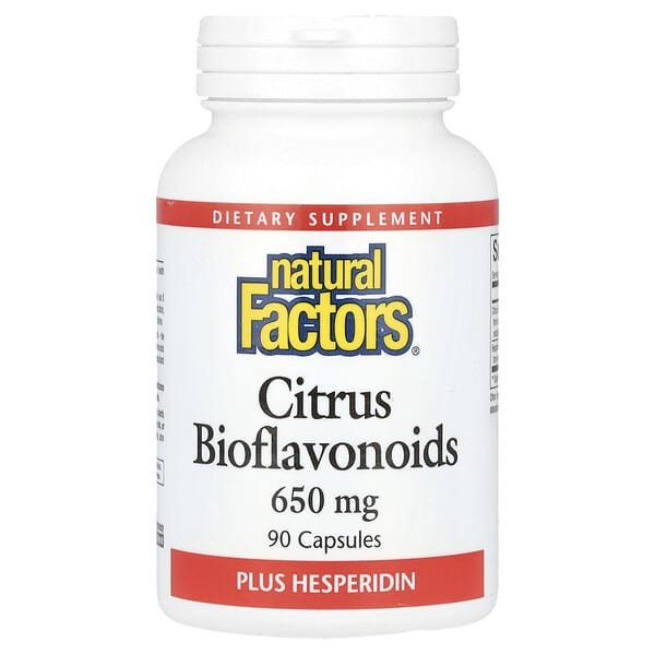 Natural Factors, Citrus Bioflavonoids Plus Hesperidin, 650 mg, 90 Capsules