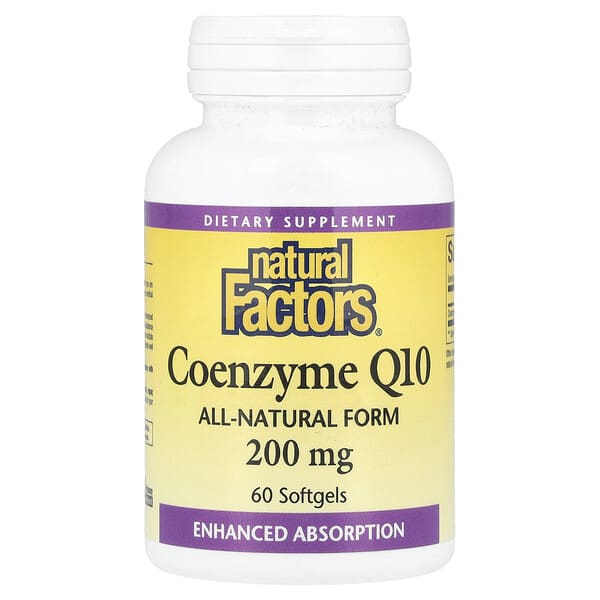 Natural Factors, Coenzyme Q10, 200 mg, 60 Softgels