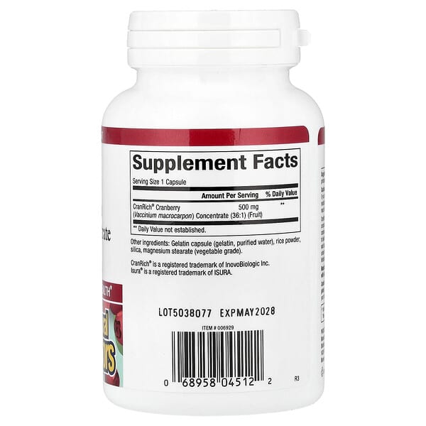 Alternative view of Natural Factors, CranRich®, Cranberry Concentrate, Super Strength, 500 mg, 90 Capsules