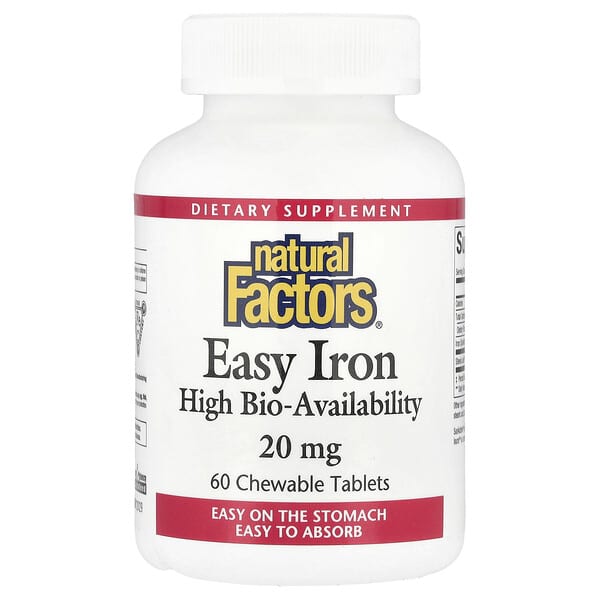 Natural Factors, Easy Iron, 60 Chewable Tablets