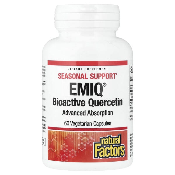 Natural Factors, EMIQ®, Bioactive Quercetin, 60 Vegetarian Capsules