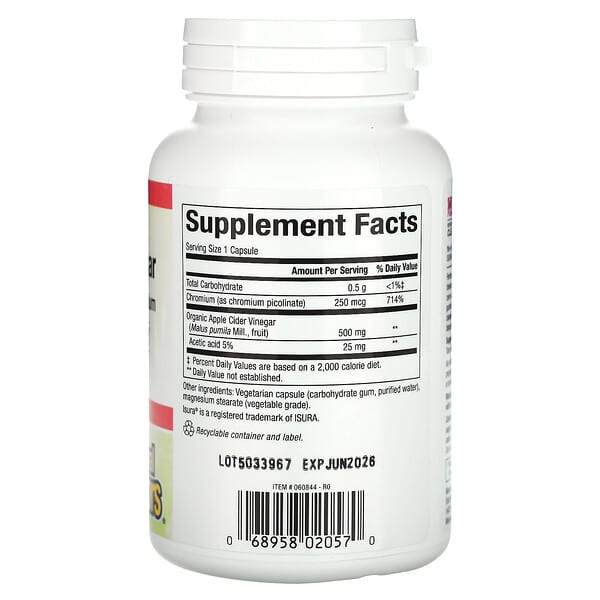 Alternative view of Natural Factors, Fermented Apple Cider Vinegar, 500 mg, 90 Vegetarian Capsules