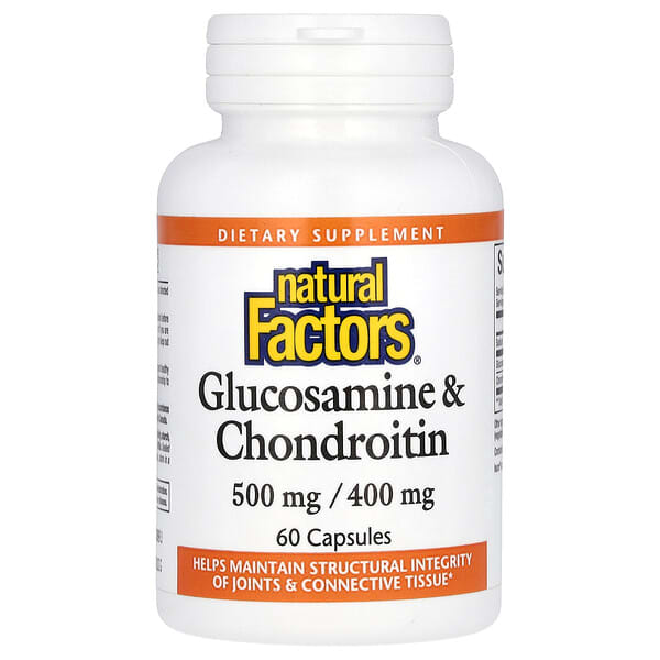 Natural Factors, Glucosamine & Chondroitin, 60 Capsules