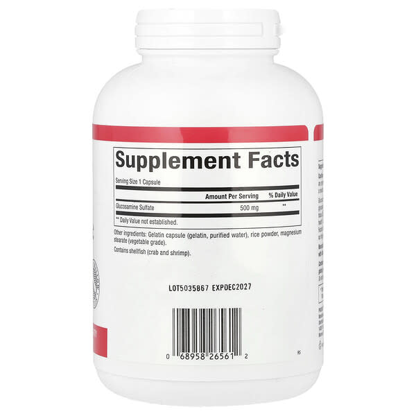 Alternative view of Natural Factors, Glucosamine Sulfate, 500 mg, 360 Capsules