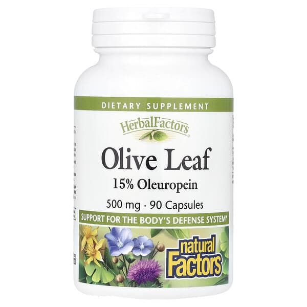 Natural Factors, HerbalFactors®, Olive Leaf, 500 mg, 90 Capsules 5 Natural Factors, HerbalFactors®, Olive Leaf, 500 mg, 90 Capsules