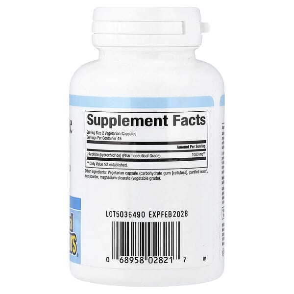 Alternative view of Natural Factors, L-Arginine, 500 mg, 90 Vegetarian Capsules
