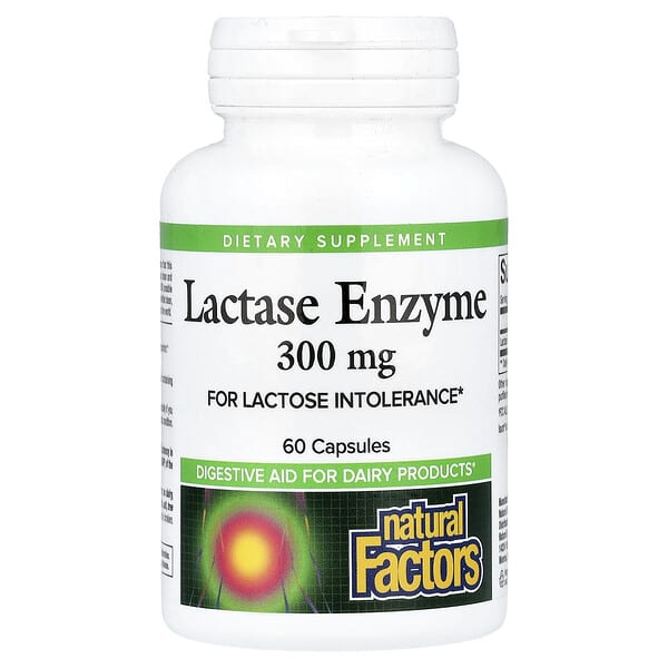 Natural Factors, Lactase Enzyme, 300 mg, 60 Capsules