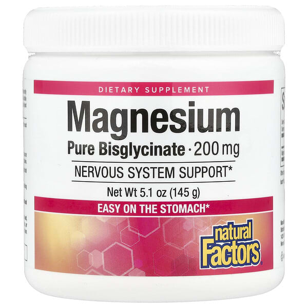 Natural Factors, Magnesium Pure Bisglycinate, 5.1 oz (145 g)