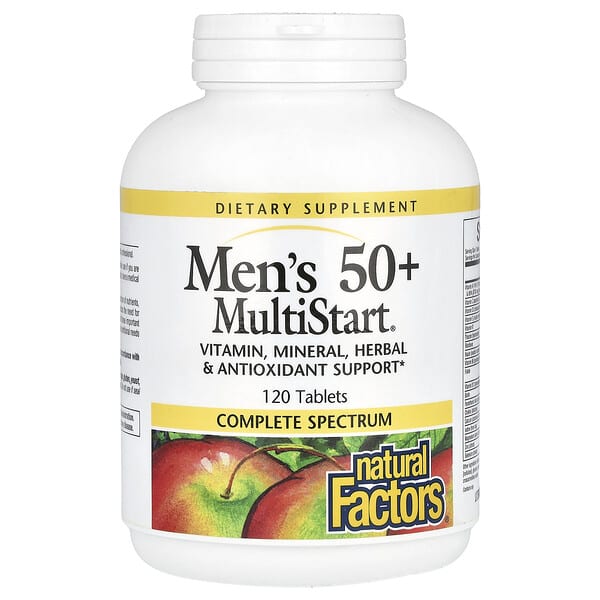 Natural Factors, Men's 50+ MultiStart, 120 Tablets