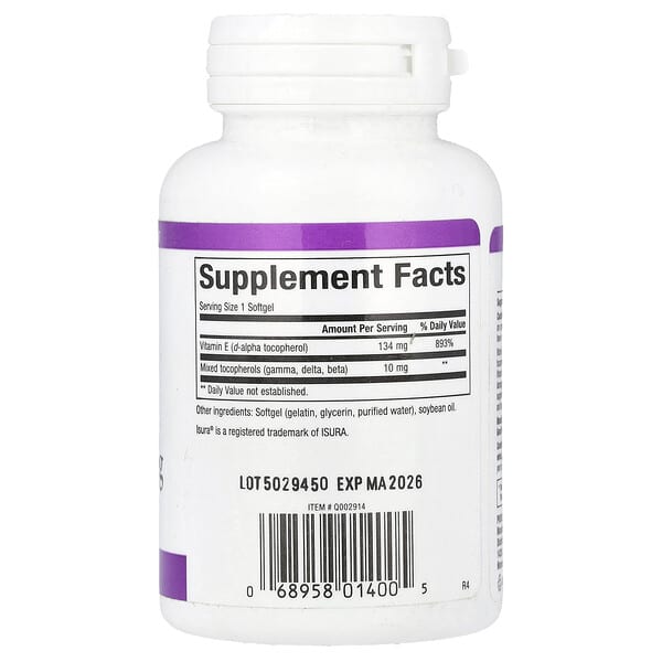Alternative view of Natural Factors, Mixed Vitamin E, 134 mg (200 IU), 90 Softgels