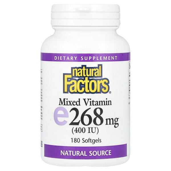 Natural Factors, Mixed Vitamin E, 268 mg (400 IU), 180 Softgels