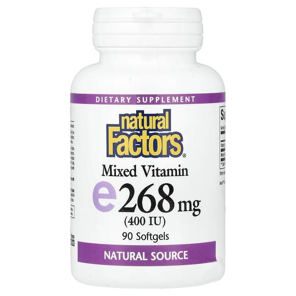 Natural Factors, Mixed Vitamin E, 268 mg (400 IU), 90 Softgels