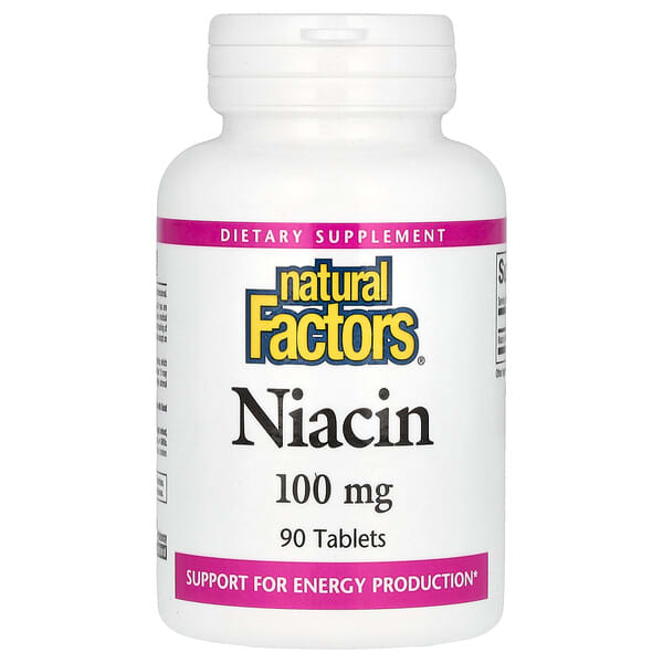Natural Factors, Niacin, 100 mg, 90 Tablets 2 Natural Factors, Niacin, 100 mg, 90 Tablets