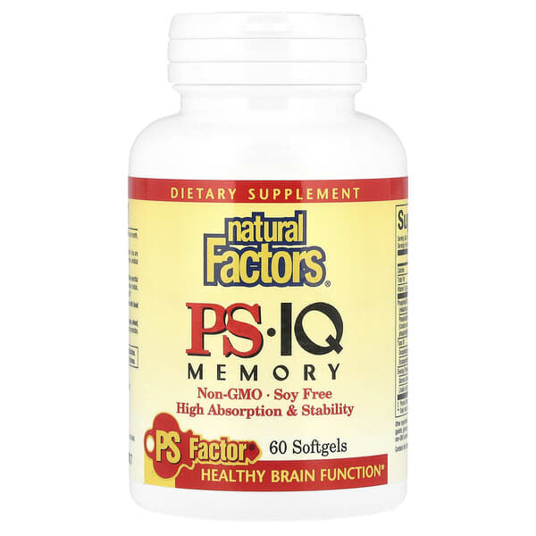 Natural Factors, PS - IQ Memory, 60 Softgels