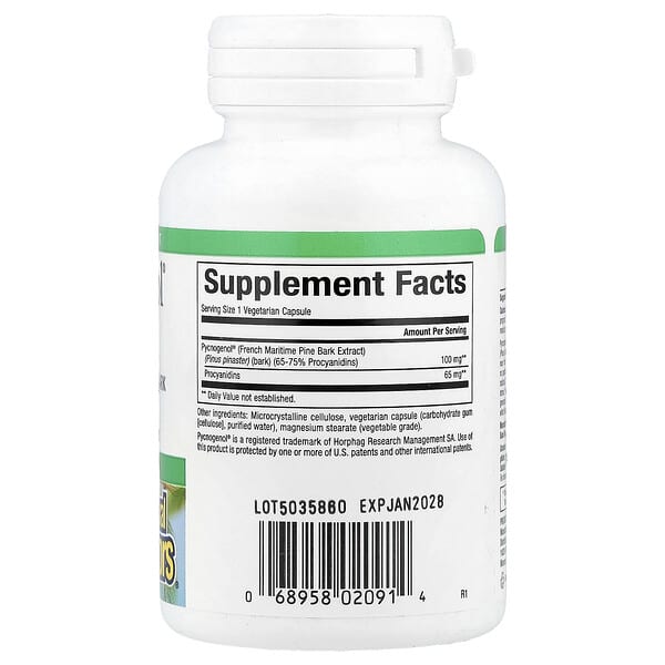 Alternative view of Natural Factors, Pycnogenol®, 100 mg, 30 Vegetarian Capsules