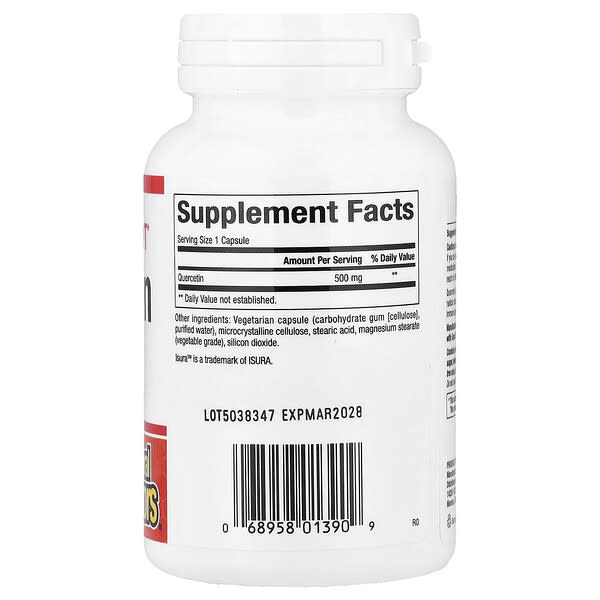 Alternative view of Natural Factors, Quercetin, 500 mg, 60 Vegetarian Capsules
