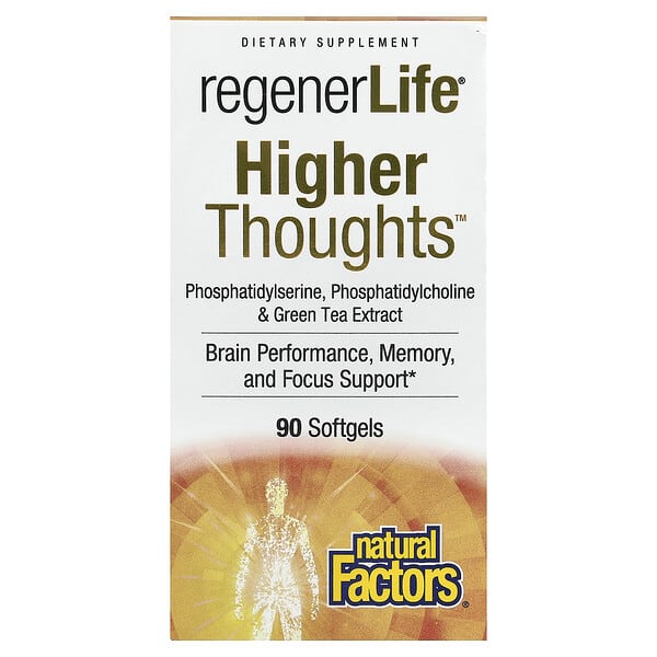 Natural Factors, RegenerLife®, Higher Thoughts™, 90 Softgels