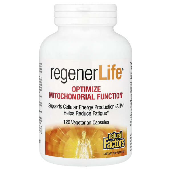 Natural Factors, RegenerLife®, Optimize Mitochondrial Function, 120 Vegetarian Capsules