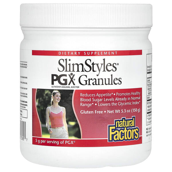 Natural Factors, SlimStyles, PGX Granules, Unflavored, 5.3 oz (150 g)