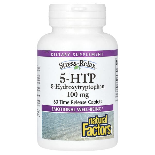 Natural Factors, Stress-Relax, 5-HTP, 100 mg, 60 Time Release Caplets