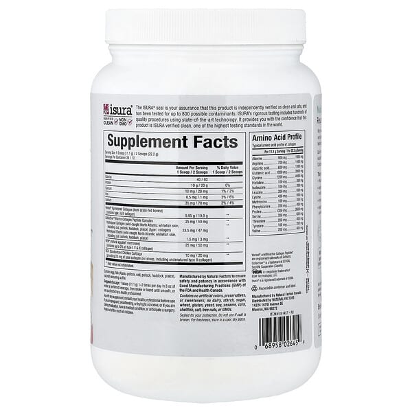 Alternative view of Natural Factors, Total Body, Multi Collagen™ Protein, Unflavored, 9.41 oz (267 g)