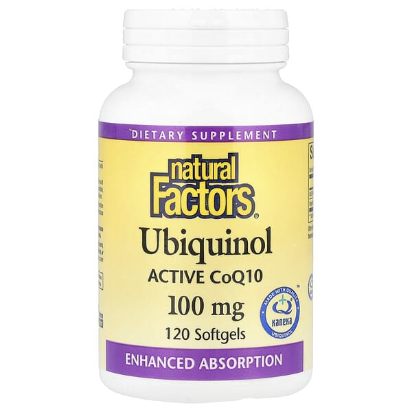 Natural Factors, Ubiquinol, Active CoQ10, 100 mg, 120 Softgels