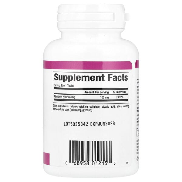 Alternative view of Natural Factors, Vitamin B2, Riboflavin, 100 mg, 90 Tablets