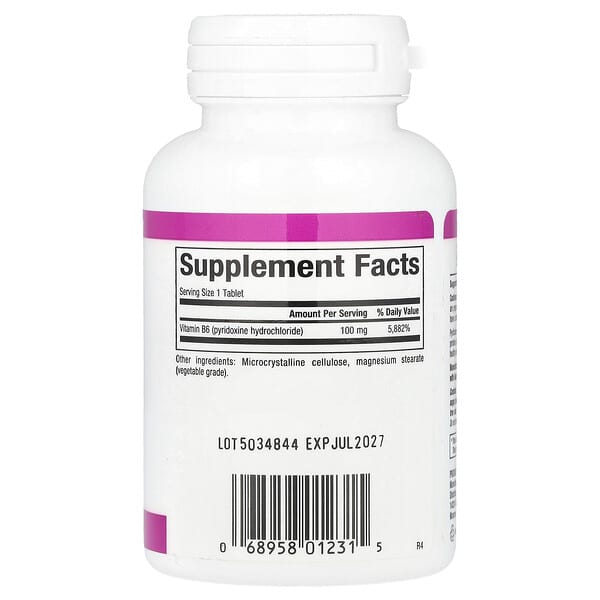 Alternative view of Natural Factors, Vitamin B6, 100 mg, 90 Tablets