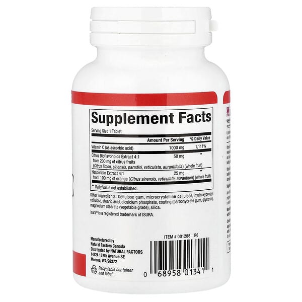 Alternative view of Natural Factors, Vitamin C, Time Release, 1,000 mg, 90 Tablets