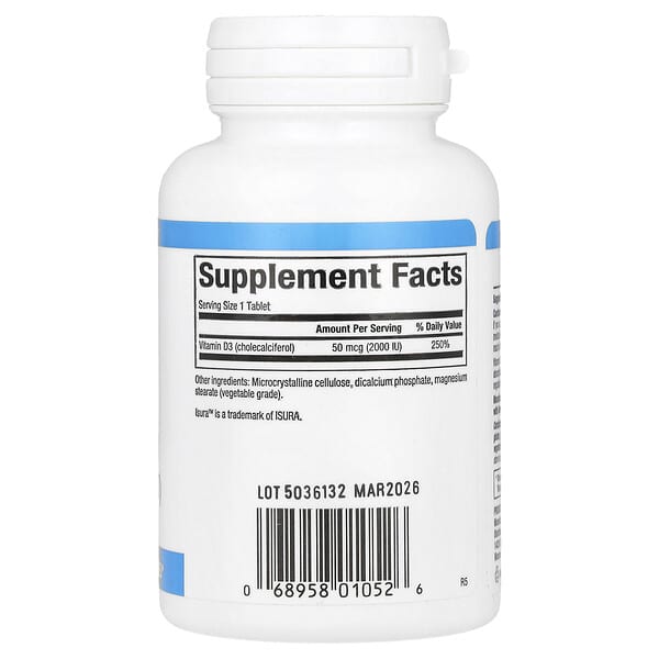 Alternative view of Natural Factors, Vitamin D3, 50 mcg (2,000 IU), 90 Tablets