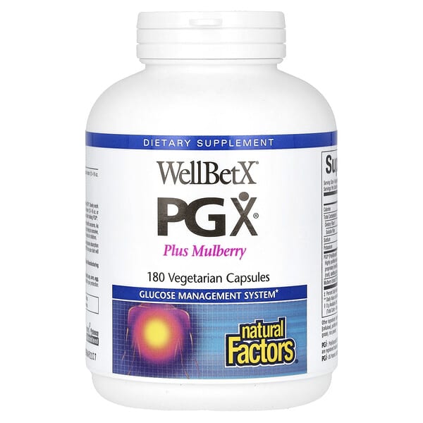 Natural Factors, WellBetX PGX, Plus Mulberry, 180 Vegetarian Capsules