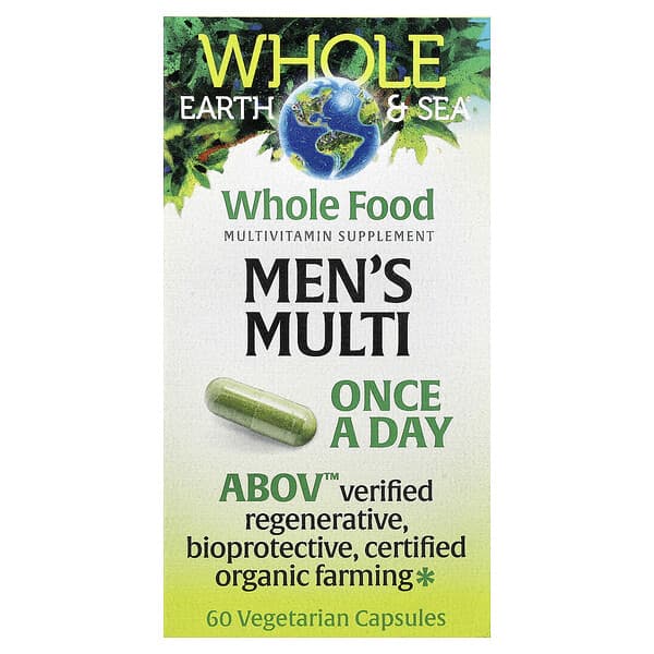 Natural Factors, Whole Earth & Sea®, Men's Multi, 60 Vegetarian Capsules