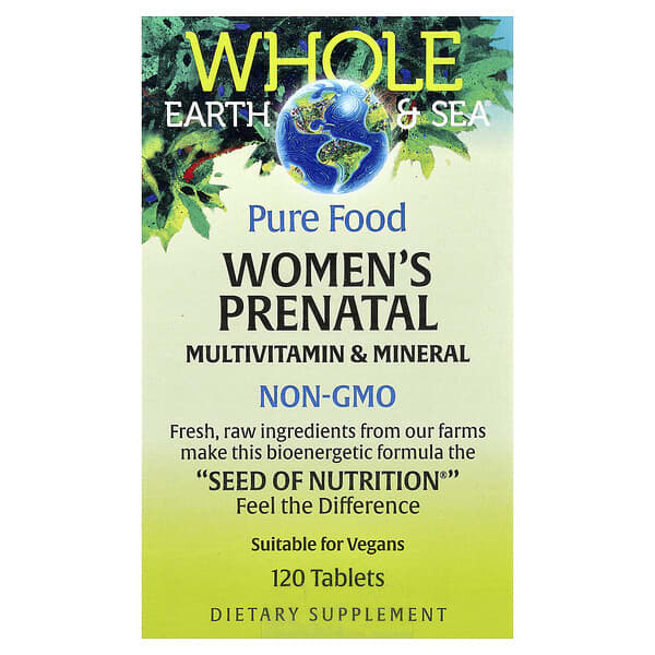 Natural Factors, Whole Earth & Sea®, Women's Prenatal Multivitamin & Mineral, 120 Tablets