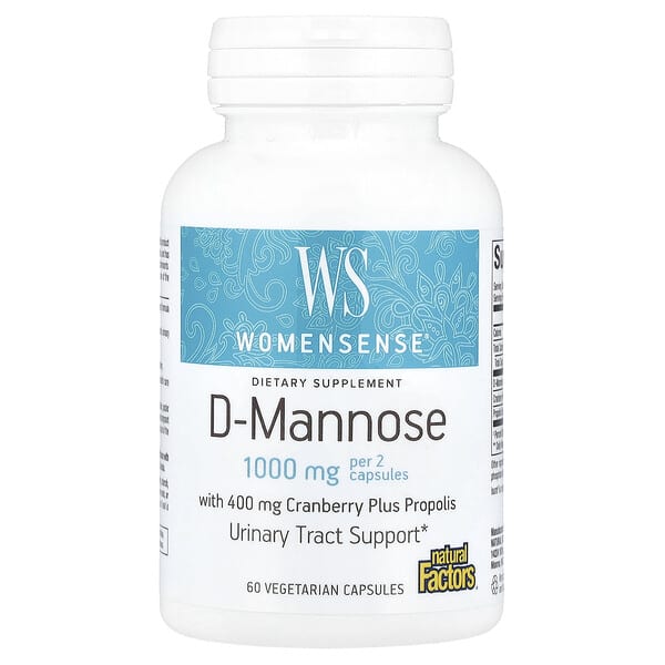 Natural Factors, WomenSense®, D-Mannose, 60 Vegetarian Capsules