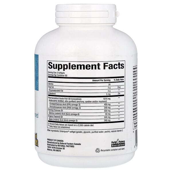Alternative view of Natural Factors, WomenSense®, RxOmega-3, 120 Enteripure™ Softgels