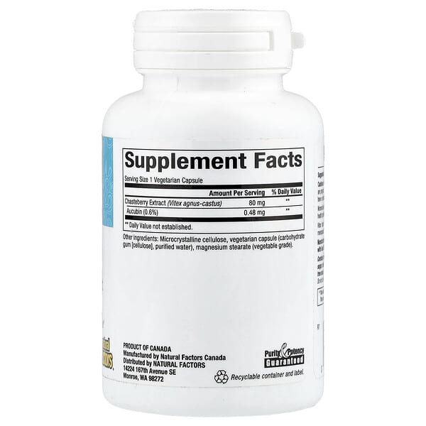 Alternative view of Natural Factors, WomenSense®, Vitex Chasteberry Extract, 80 mg, 90 Vegetarian Capsules