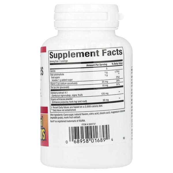 Alternative view of Natural Factors, Zinc Lonzenges, With Elderberry, Echinacea & Vitamin C, Cherry, 60 Lozenges