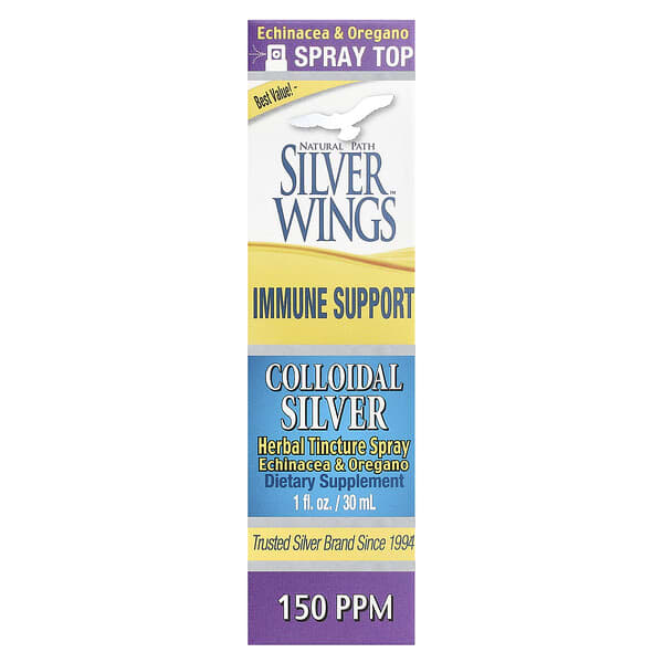 Natural Path Silver Wings, Colloidal Silver Herbal Tincture Spray, Echinacea & Oregano, 1 fl oz (30 ml) 5 Natural Path Silver Wings, Colloidal Silver Herbal Tincture Spray, Echinacea & Oregano, 1 fl oz (30 ml)