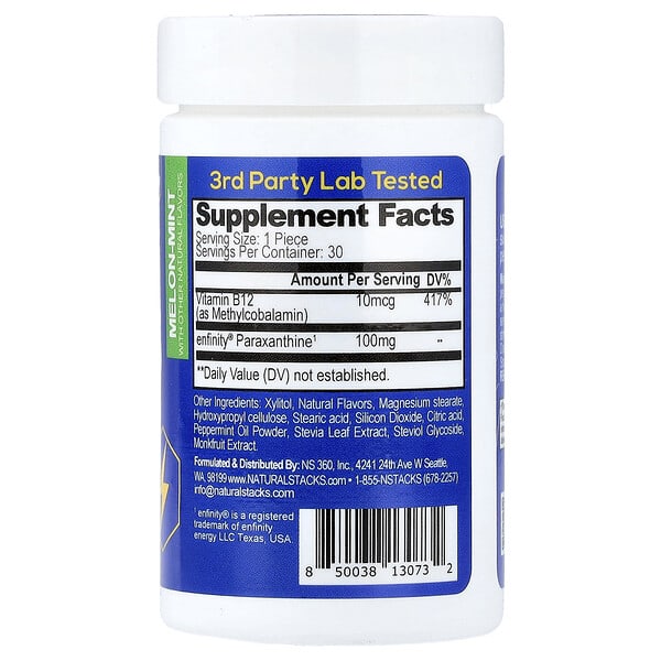 Alternative view of Natural Stacks, Focus Bites, Melon-Mint, 30 Sugar-Free Pieces