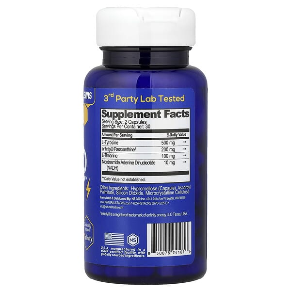 Alternative view of Natural Stacks, Neuro Alert™, 60 Vegan Capsules