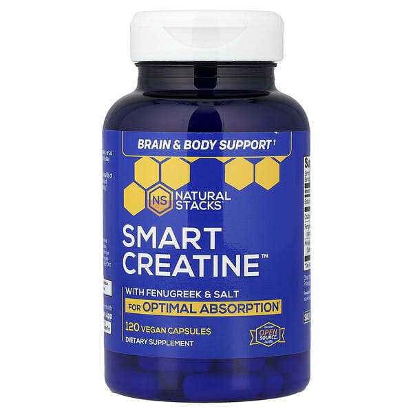 Natural Stacks, Smart Creatine™, 120 Vegan Capsules