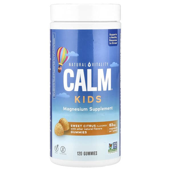Natural Vitality, CALM®, Kids Gummies, Sweet Citrus, 83 mg, 120 Gummies