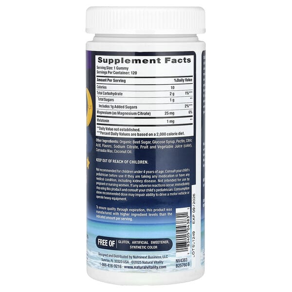 Alternative view of Natural Vitality, CALM®, Kids Sleep Gummies With Melatonin, Nighttime Berry, 120 Gummies