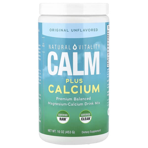 Natural Vitality, CALM® Plus Calcium, Magnesium-Calcium Drink Mix, Original Unflavored, 16 oz (453 g)