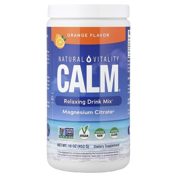 Natural Vitality, CALM®, Relaxing Drink Mix, Orange, 16 oz (453 g) 3 Natural Vitality, CALM®, Relaxing Drink Mix, Orange, 16 oz (453 g)