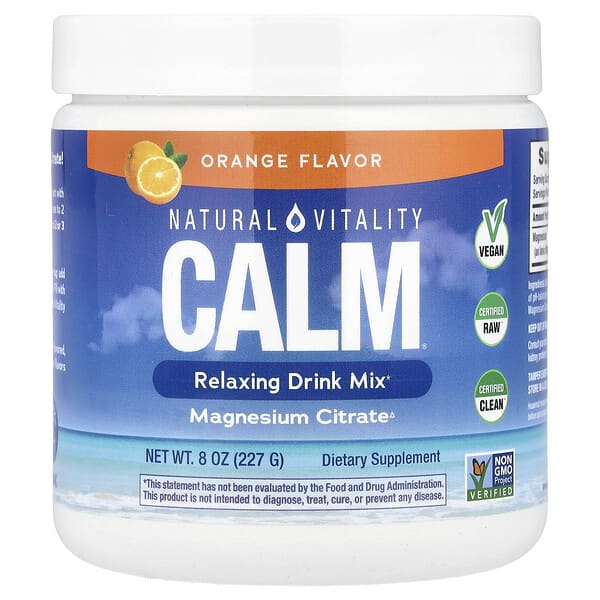 Natural Vitality, CALM®, Relaxing Drink Mix, Orange, 8 oz (227 g)