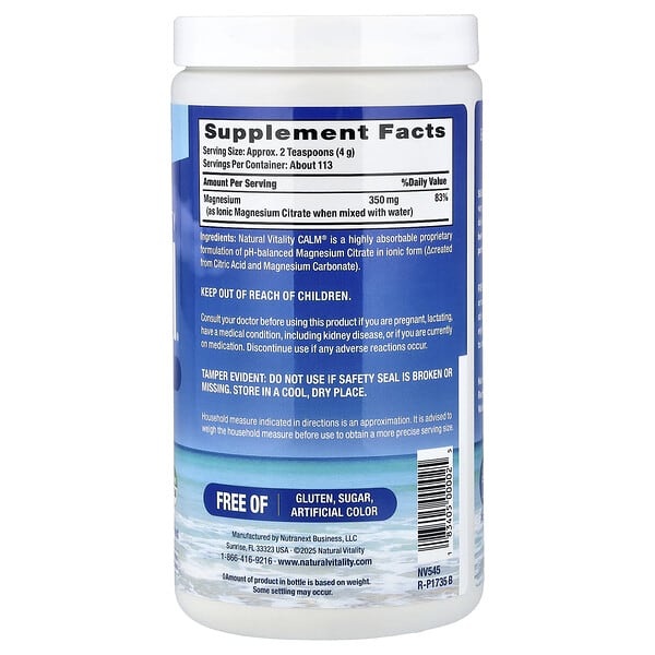 Alternative view of Natural Vitality, CALM®, Relaxing Drink Mix, Original Unflavored , 16 oz (453 g)